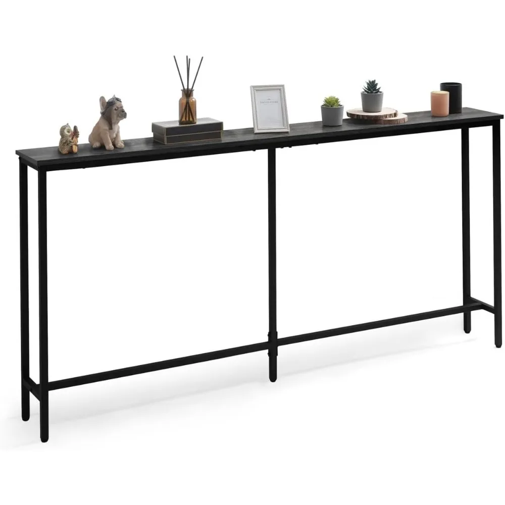 63' Narrow Long Console Table for Entryway, Living Room & Hallway