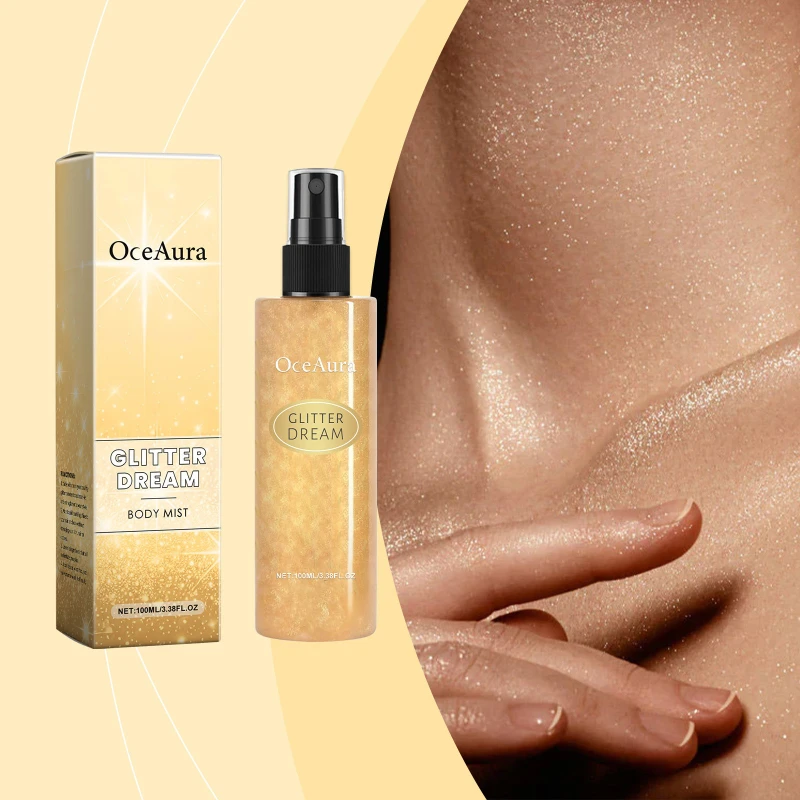 

Body Glitter Spray: Natural, Three - Dimensional and Long - Lasting Shiny Highlighter Spray for Hair, Body and Collarbone.