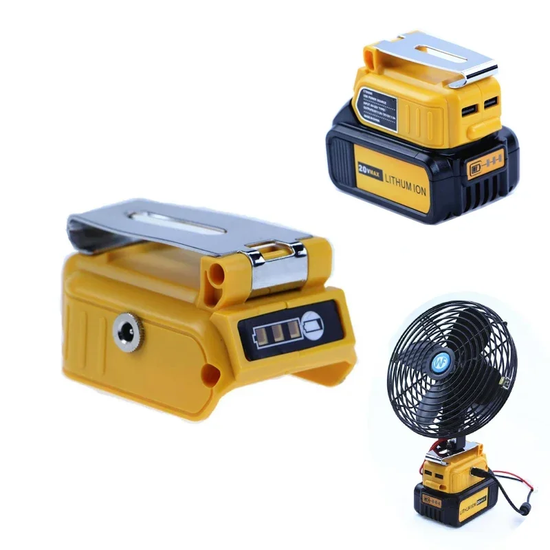 Imagem -03 - Carregador Usb para Bateria de Lítio Dewalt Adaptador Conversor Aparelhos Elétricos Compatíveis 20v 18v 12v Interface de Saída dc 60w 5a