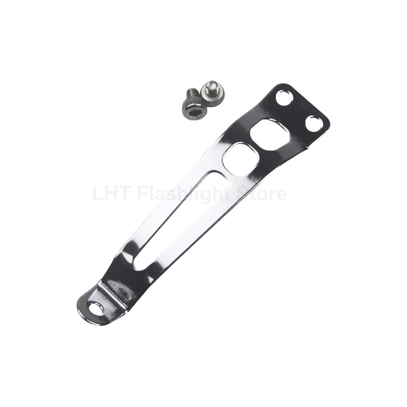 

Stainless Steel Clip Attachment Add-on 57mm x 13mm LED Flashlight Pocket Clip Accessories