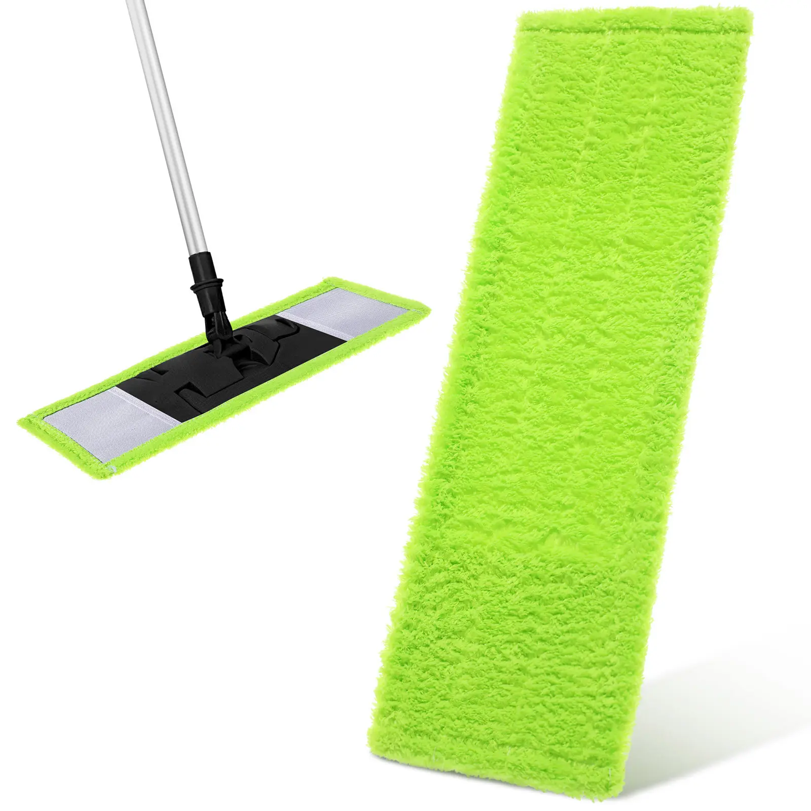 Microfiber Mop Pad Coral Fleece Thick Highly Absorbent Reusable Replacement Head for Household Cleaning Refillable Microfiber