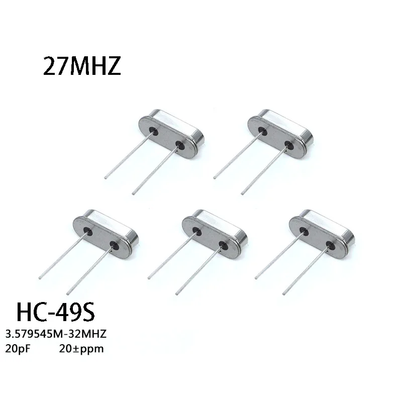 10pcs/LOT 27M Quartz Resonator Passive Crystal Oscillator HC-49S 27 MHz 49S 27MHz