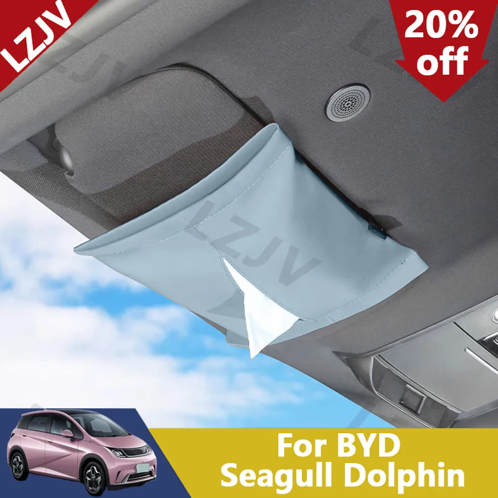 New For BYD Seagull Dolphin Mini Surf Sunshade Paper Towel Bag Car Interior Modification Supplies Leather Paper Towel Box