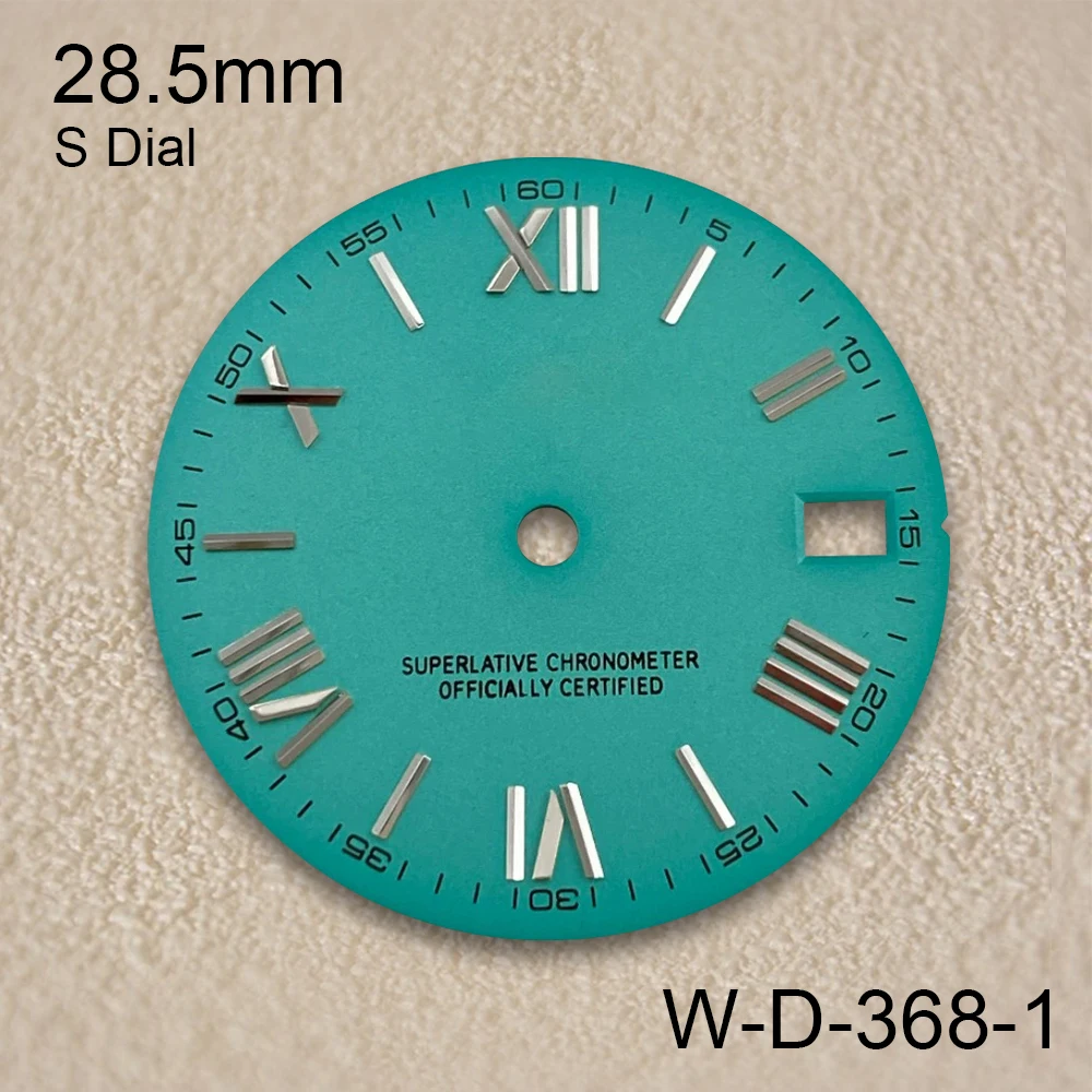 28.5mm S Logo Rome Dial Fit NH35/NH36/4R/7S Japanese Movement High-Quality Sunray Dial Watch Modified Accessories