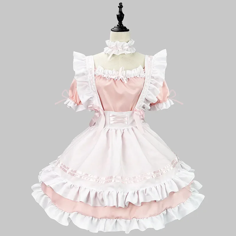 Women maid uniform lovely girl lolita dress cosplay costume Japanese sweet cute cat cafe Princess Harajuku kawaii lingerie