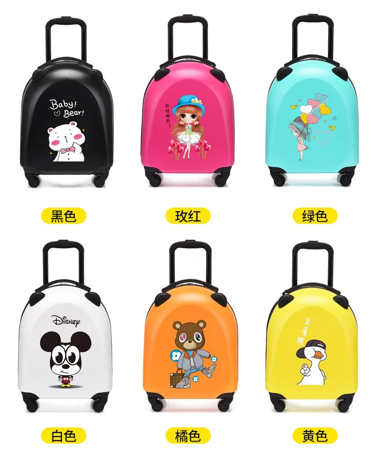 Children's Suitcase Cartoon Boarding Box Universal Wheel Travel Pull Rod Password Combination Box Put Away Clothes Organizer