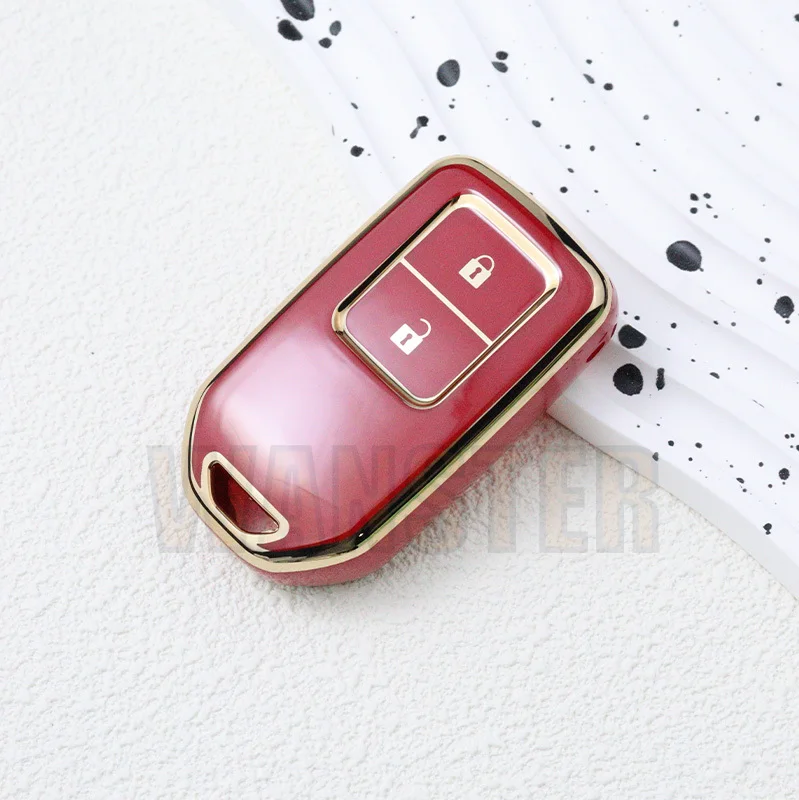 Tpu Car Key Case Fob Cover Shell for Honda Fit GP5 Shuttle Gp8 JADE VEZEL City Civic Jazz BRV 2 Buttons Accessories