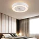 

New LOYALHEARTD Enclosed Ceiling Fan Light 22 inches Bladeless Fan Chandelier Bedroom Remote 3 Colors Lighting