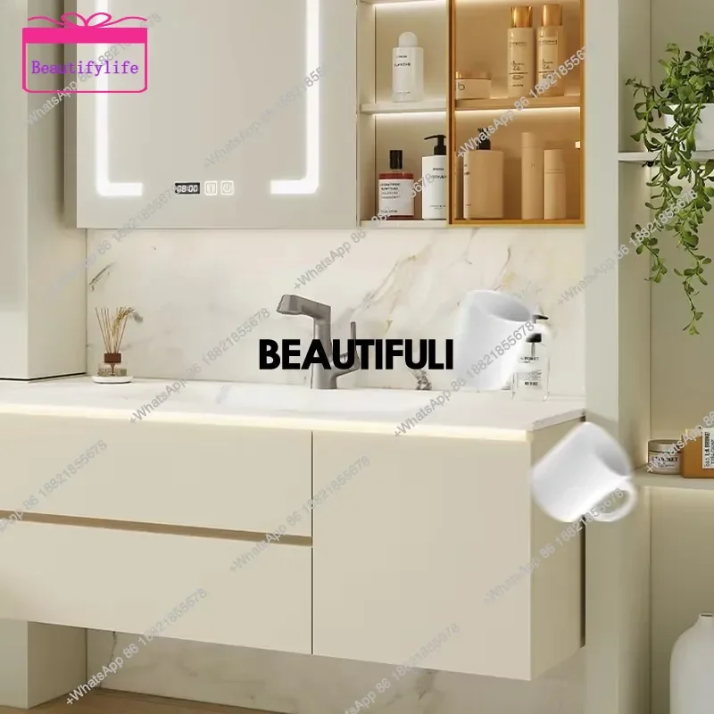 YL Internal Organizer Bathroom Cabinet Storage White Luxury Toilet Bathroom Vanity Mirror Washroom Meuble Salle De Bain Furnit