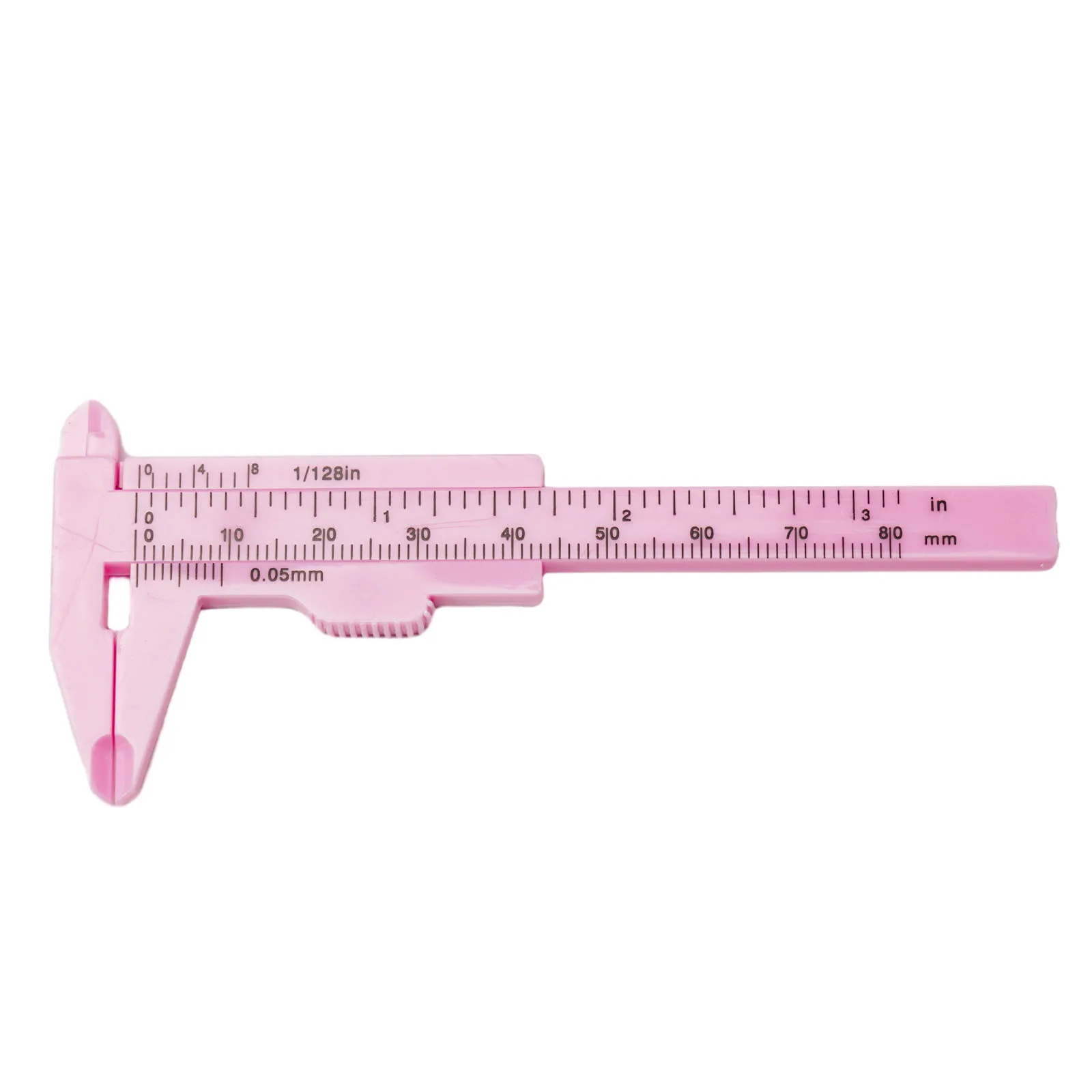 1PCS Plastica Portatile Mini Scorrevole Vernier Calibro 0-80mm Doppia Regola Bilancia Vernier Calibro Studente Quadrante Micrometro
