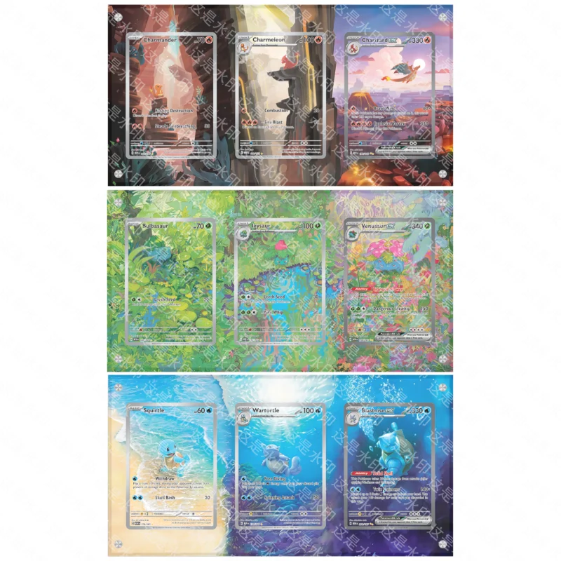Fai da te acrilico Pokemon Charizard Blastoise Bulbasaur Pittura estesa Stuck Brick Anime Classici Collezione di giochi Espositore