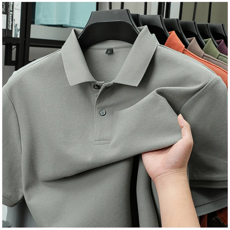Men's 100% Cotton Polo Shirt - Summer Casual Breathable Tee,19 Colors,Ideal for Golf and Sports,Business Casual,Silk-Like Finish, image 22