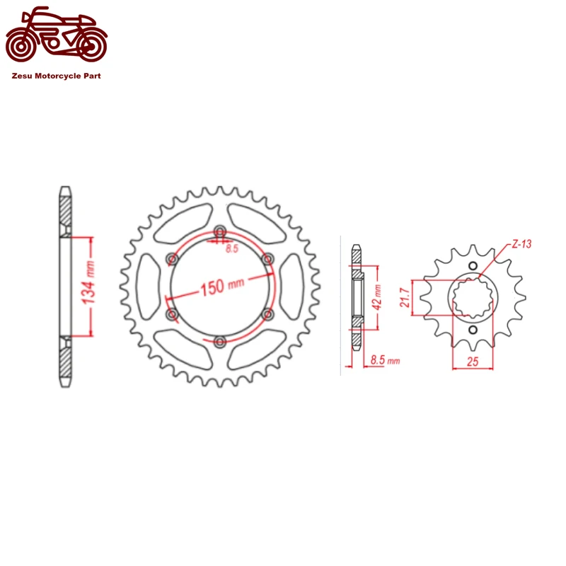 520 14T 50T 14 50 Tooth Motorcycle Front & Rear Sprocket Set For Kawasaki KLX250 09-10 250 D-Tracker 98-07 250 D-Tracker X 08-16