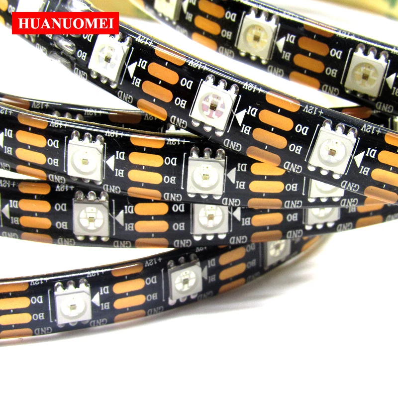 12V Adresseerbare LED Strip WS2815 60LEDs/M RGB Magische Kleur Pixel Flexibele Tape Verlichting Zwart PCB Waterdichte IP65 Digitale TV Lamp