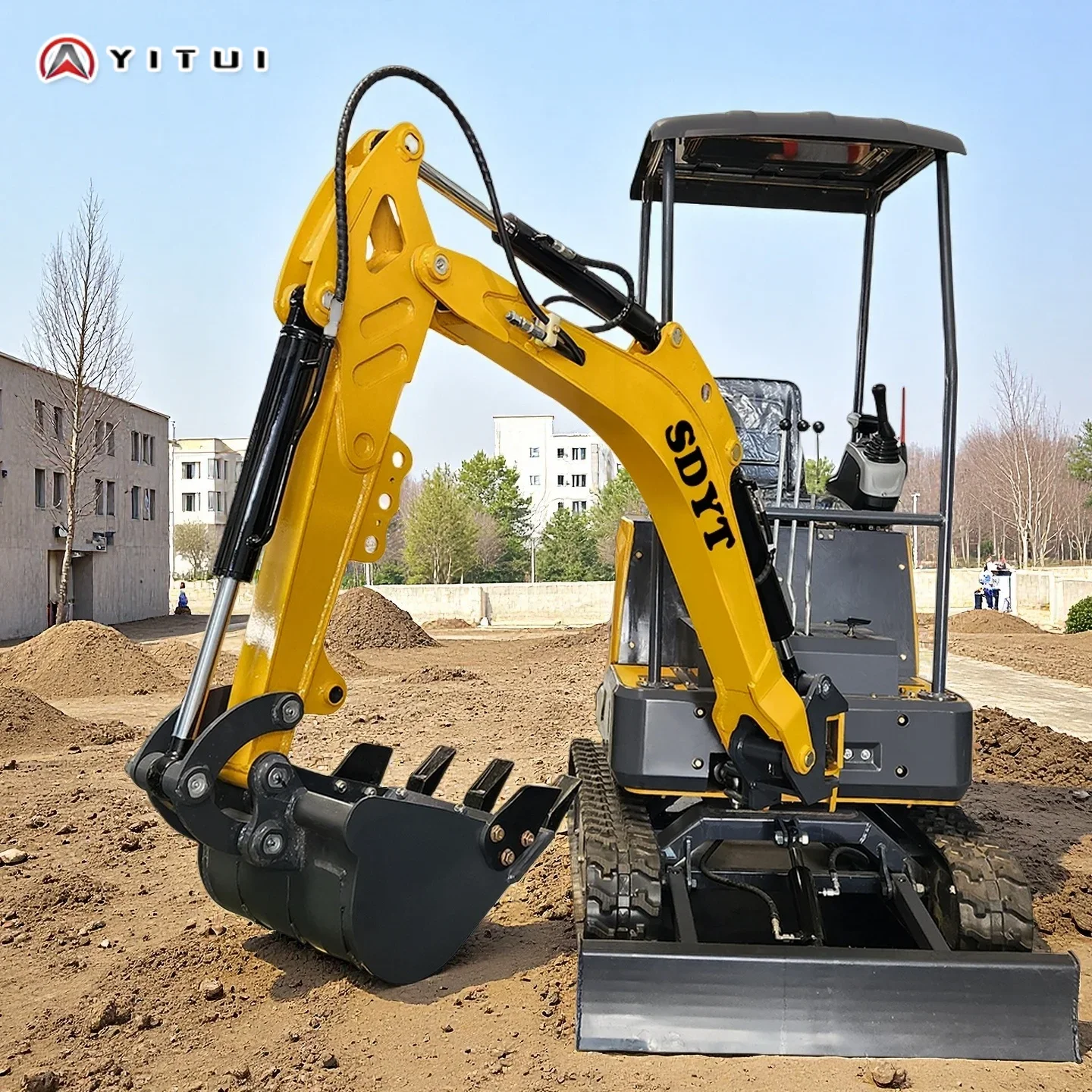 Simple Operation Small 1.5 Ton Excavator EPA EURO5 Engine Customized Mini Digger Small Closed Cab Excavator
