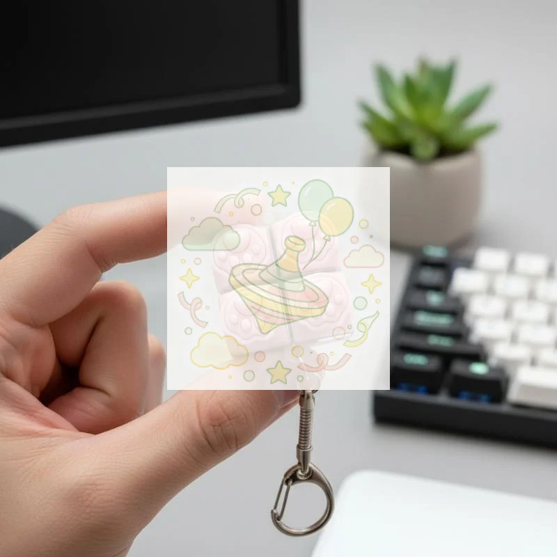 9 Keys Silent Keyboard Keychain Creative Cat Paw Button Keycap Stress Relief Toys Fidget Toys For Children Adults Gifts