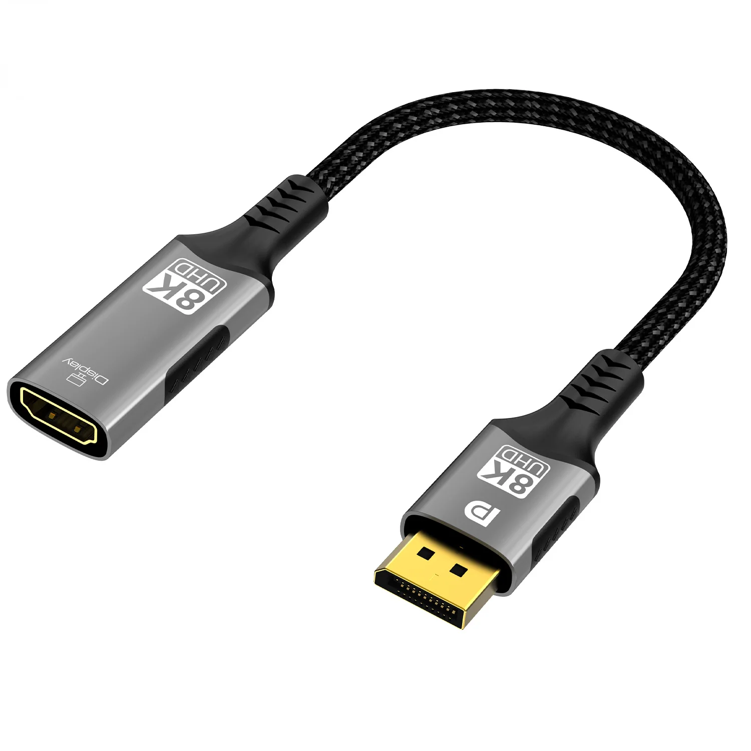 8K DP to HDMI Adapter Cable Male to Female 8K@60Hz 4K@120Hz Supports DP to HDMI unidirectional transmission For PC Laptop TVs