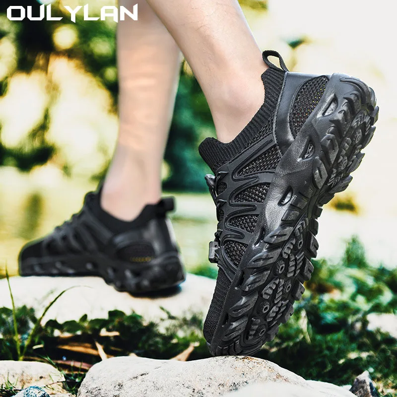 Oulylan Summer Outdoor Non-slip Hiking Shoes Men Breathable Beach Wading Shoes Training Sneakers Caminhadas Trekking Shoes