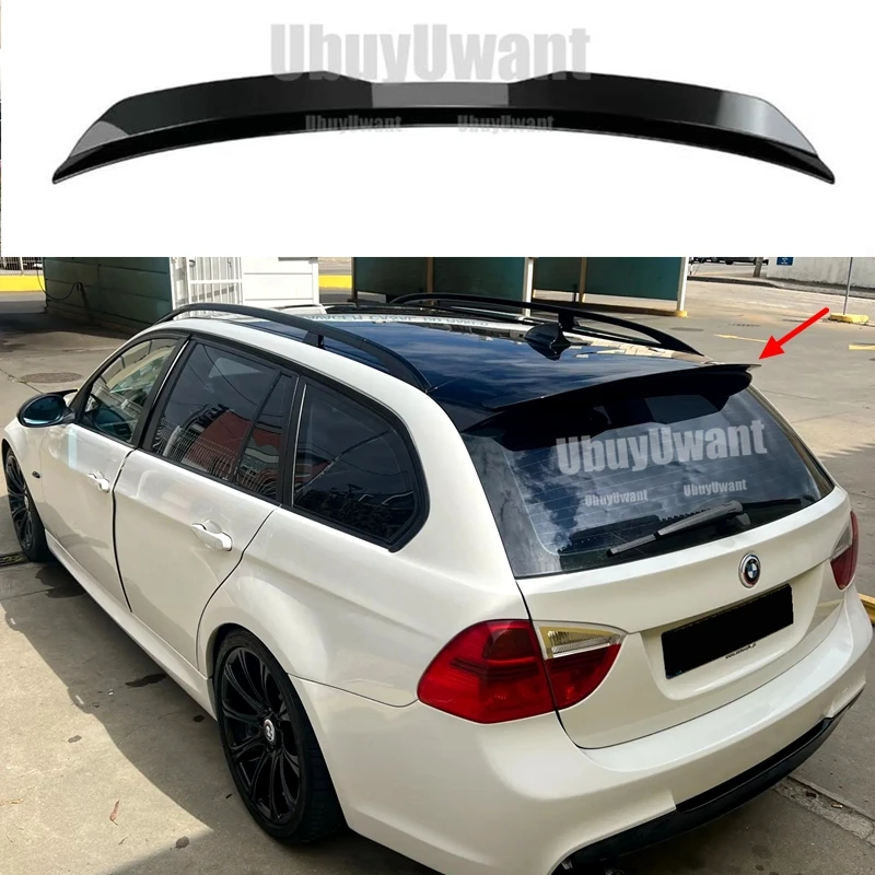 SPOILER-VERLÄNGERUNG für BMW 3 E91 M-PACK FACELIFT 3er Touring 2005–2012, ABS-Kunststoff, hinteres Dach, Auto-Heck-Kofferraumflügel