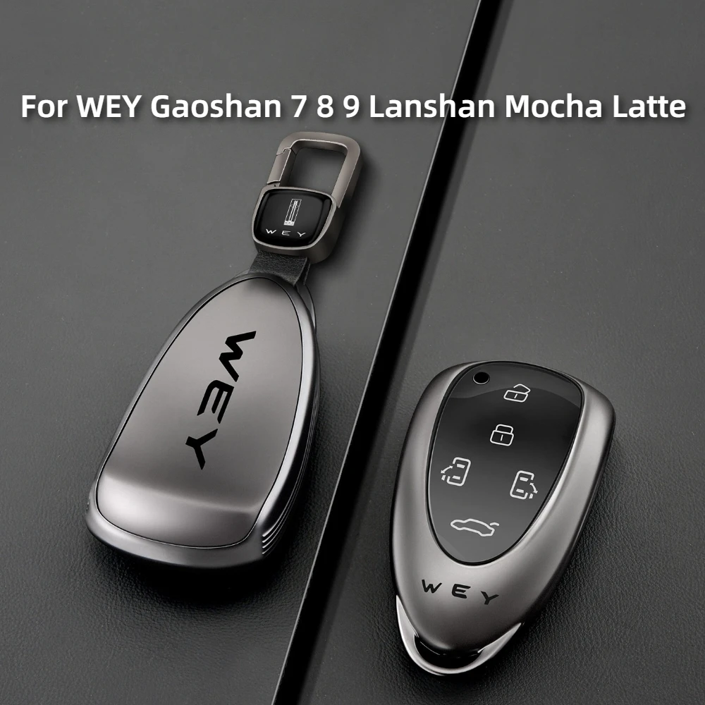 For WEY Gaoshan 7 8 9 Lanshan Mocha Latte 2025 TPU Soft Key Case Metal Buckle Full Protection Key Shell