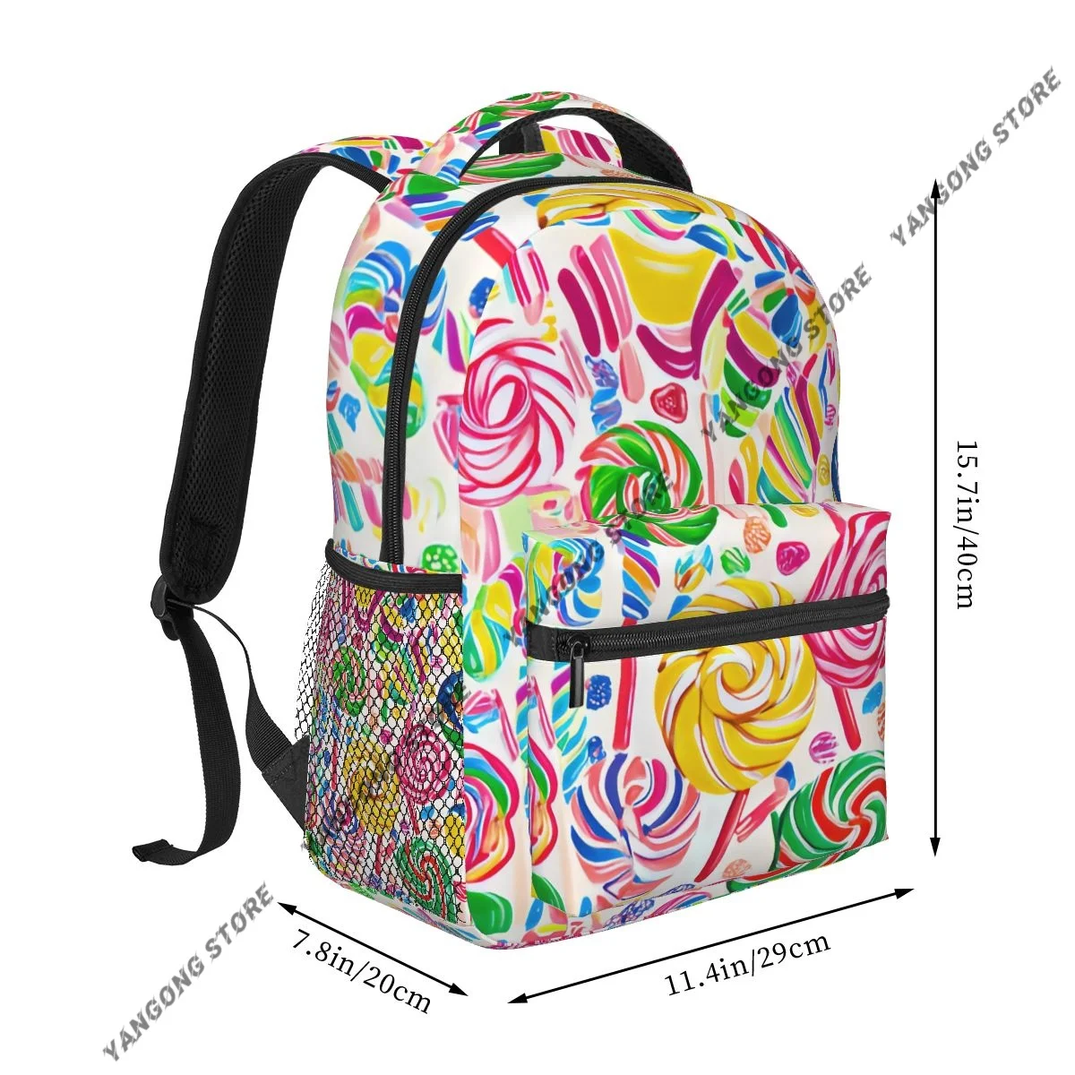 Backpack Casual Travel Bag Candy Lollipops Canes School Bag Fashion Shoulder Bag For Teenage Girl Bagpack