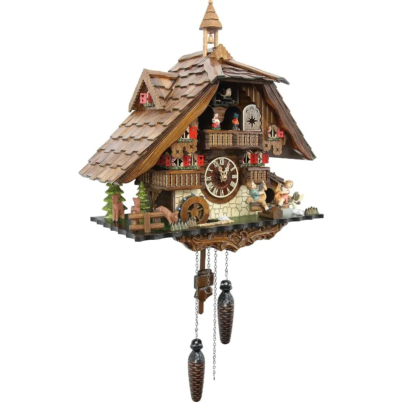 Hot Selling Products Large Cuckoo Clock Black Forest Clock with Quartz Movement and Moving Seesaw Premium Clock Easy To Set Up