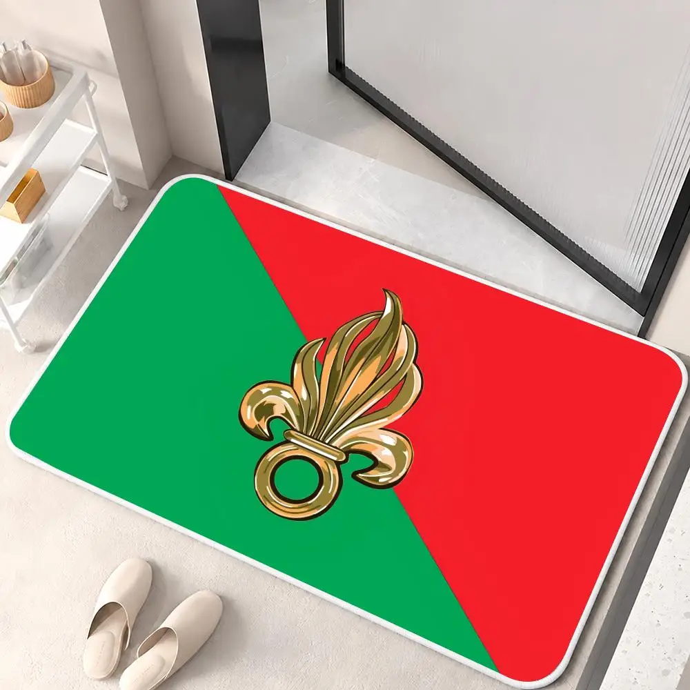 French Foreign Legion Cool Floor Mat Flannel Rug Soft Non Slip Door Mat For Bathroom Bedroom Kitchen Living Room Home Decor