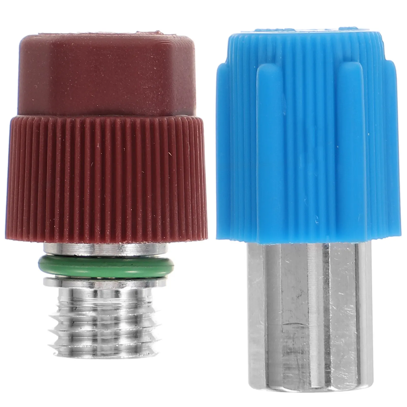 1Pair Refrigerant Hose Adapter Stainless Steel Conditioning Connector Fitting for Air Conditioner Filling Exhaust Detection