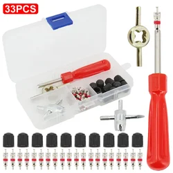 Car Bicycle Slotted Handle Tire Valve Stem Core Remover Screwdriver Tire Repair Install Tool Kit Auto Motorcycle Accessories