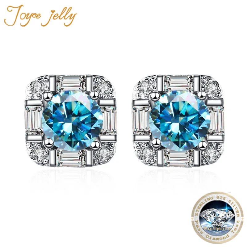 JoyceJelly 0.5 CT Moissanite Stud Earrings For Women Solid 925 Sterling Silver Jewelry D Color Lab Diamond Ear-studs Daily Wear