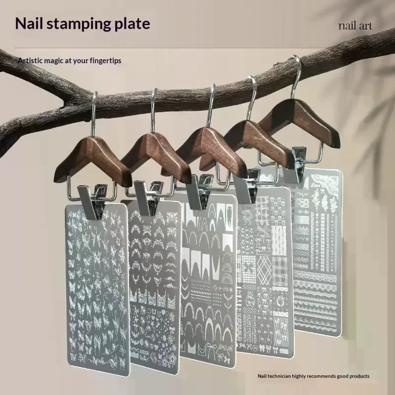 Nail Stamping Plate 1Pc Rust-free Stainless Steel Multi Pattern Nail Art Tool for Professional Salon Home DIY Manicure