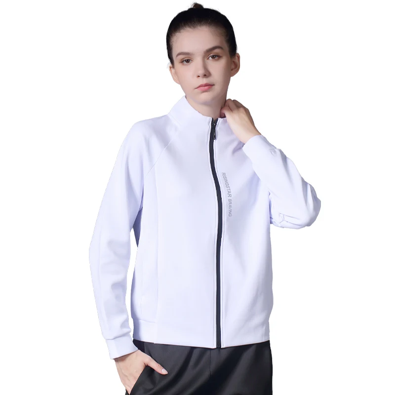 Sport Women Jackets Outdoors Running Training Standing Collar Zipper Long Sleeves Comfortable Fashion Letter Fast Drying Coat