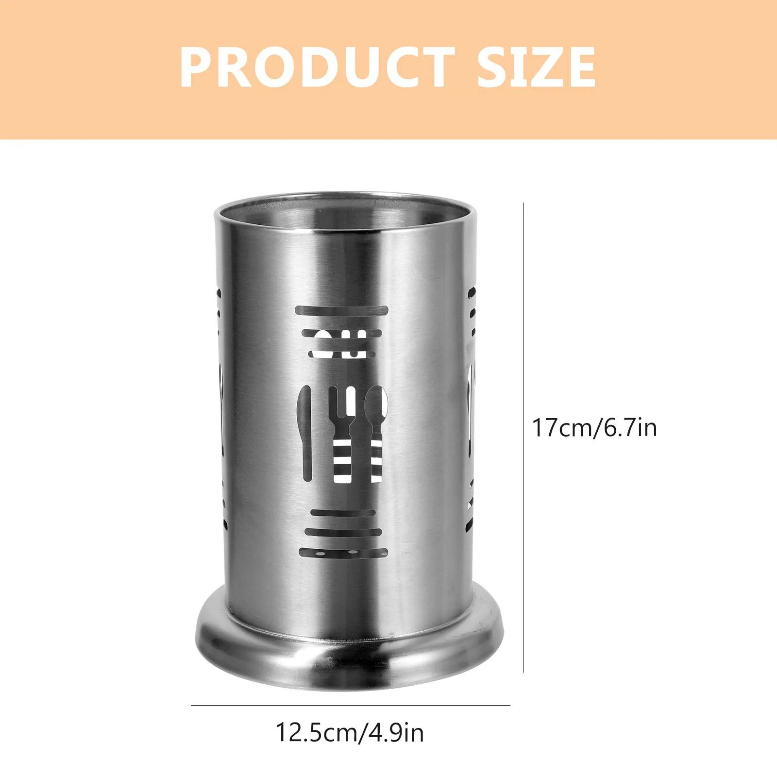 Stainless Steel Chopstick Storage Holder Natural Polishing Smooth Surface Clear Outline Creative Textured Kitchen Gadget Cutlery