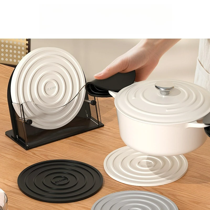 Kettle, Glass Coaster, Placemat, Kitchen Household Dishes, Heat Insulation Pad, Wall-mounted Non-slip Casserole Pad, Solid Wood