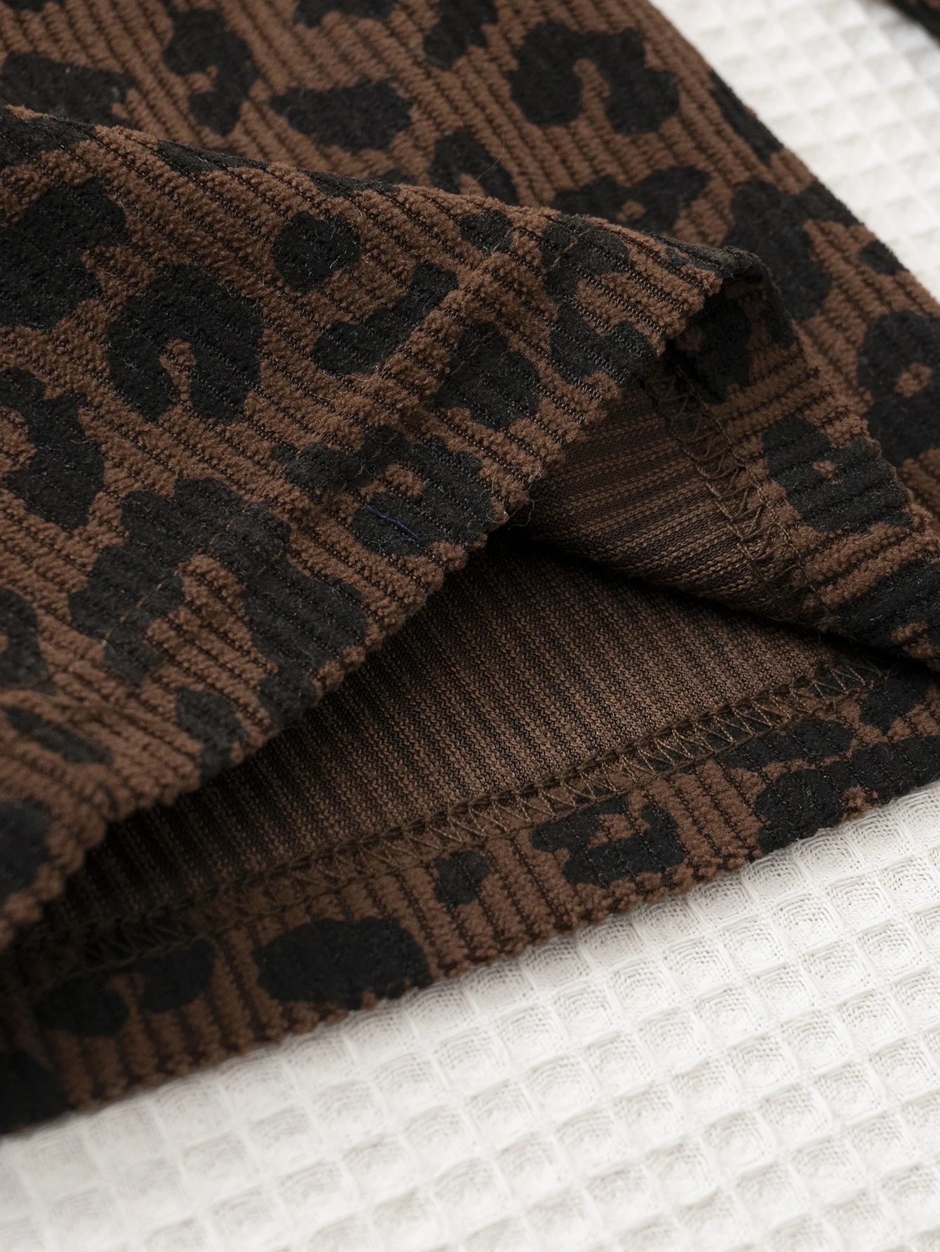 Mädchen Einteiler Overall Leopardenmuster Cord-Jumpsuit Weites Bein Latzhose Mädchen Rüschen-Träger-Strampler Herbst Kinderkleidung – Detail 12