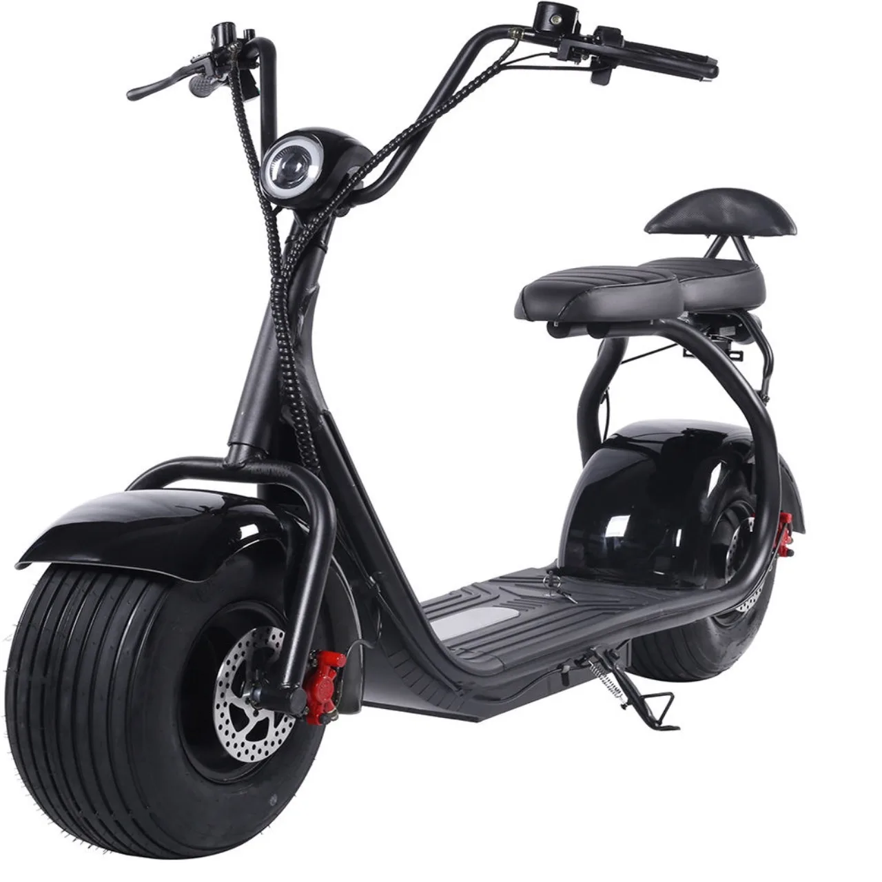 Two Seater Electric Scooter 1500W 60V 12AH 20AH Lithium Battery Large Tire Parent Child Outdoor Transport Vehicle