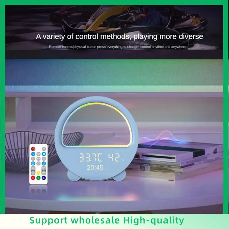 

ABSF Intelligent Temperature And Humidity Time Display Sound-Controlled Wake Up Night Light Phantom Ambient Light