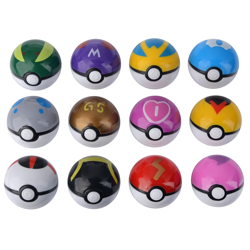 12 Pcs/Set Pokemon Pikachu  Action Figure Pokemon Game Pokeball Model Anime Figure Dolls Charizard Children Christmas Gift Toys