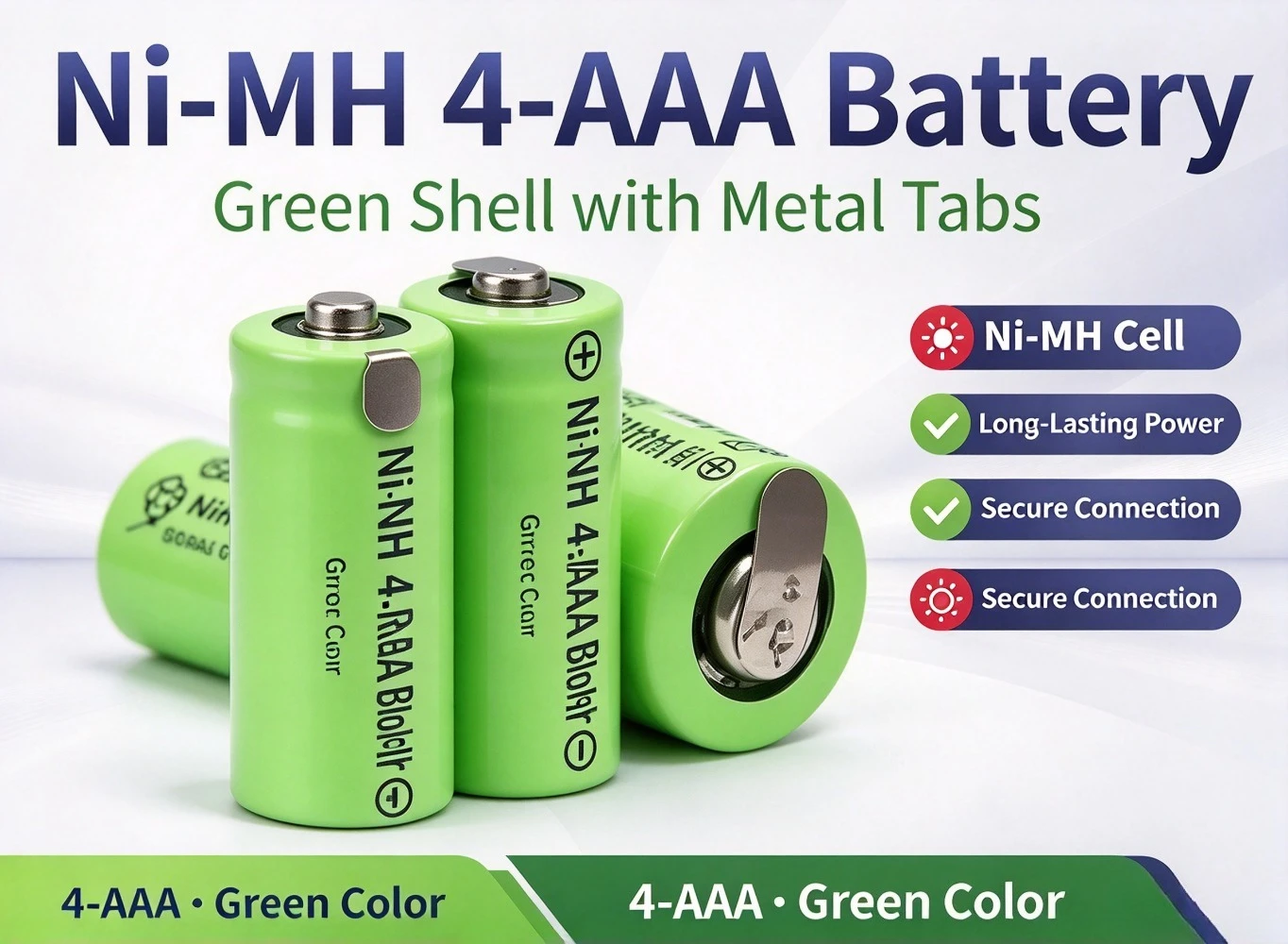 1/4AAA 1.2V 80mAh NiMH Rechargeable Dry Cell High Stability Battery for Solar Night Lights Remote Controllers Small Electric Toy