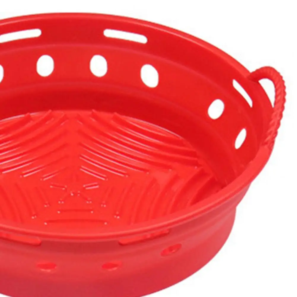 Oven Safe Silicone Liner Foldable Silicone Air Fryer Liner Basket Reusable Non-stick Baking Tray Food Grade Pot Mat for 3.6-6.8