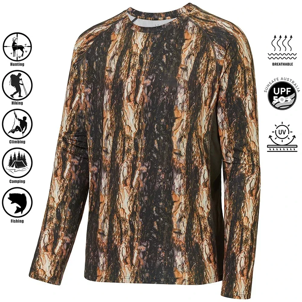 قمصان رجالية مموهة بأكمام طويلة لصيد الأسماك ملابس رياضية كاجوال تي شيرت ملابس الشارع الشهير نزهات التخييم شركة بناء الفريق