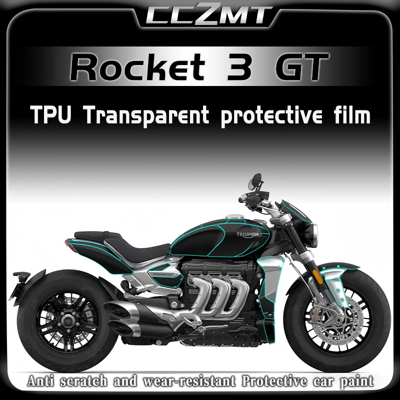 For Triumph Rocket 3 GT 3 gt Invisible car cover transparent body protection fuel tank film modification accessories