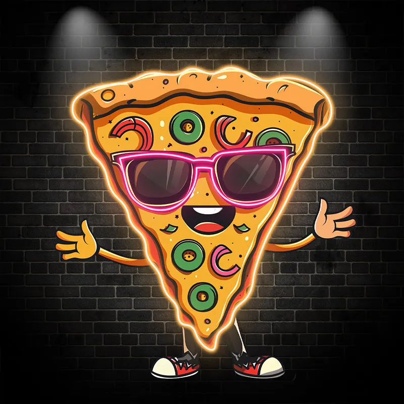 Pizza Spreading With Hands LED Neon Sign