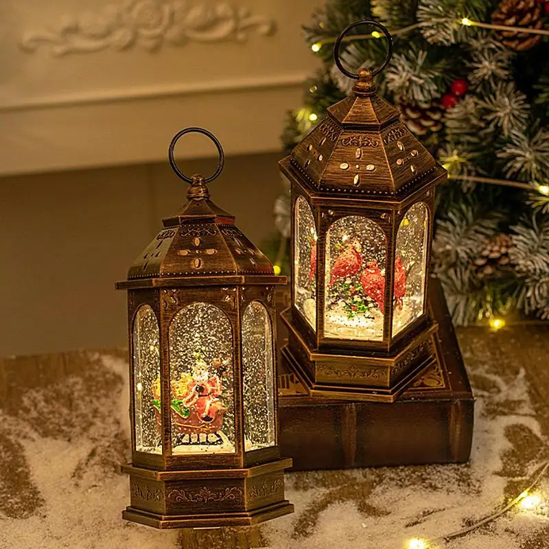 Christmas Lantern Christmas Lantern Centerpieces Christmas Decor Light Christmas Decor Light Desktop Candle Light Shine for