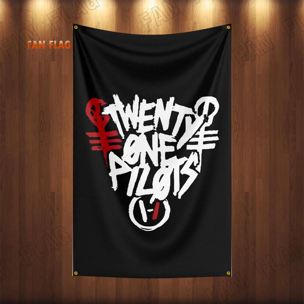 3x5 Ft Twenty One Pilots Flag Polyester Digital Printing Banner For Garage or Out door Decoration