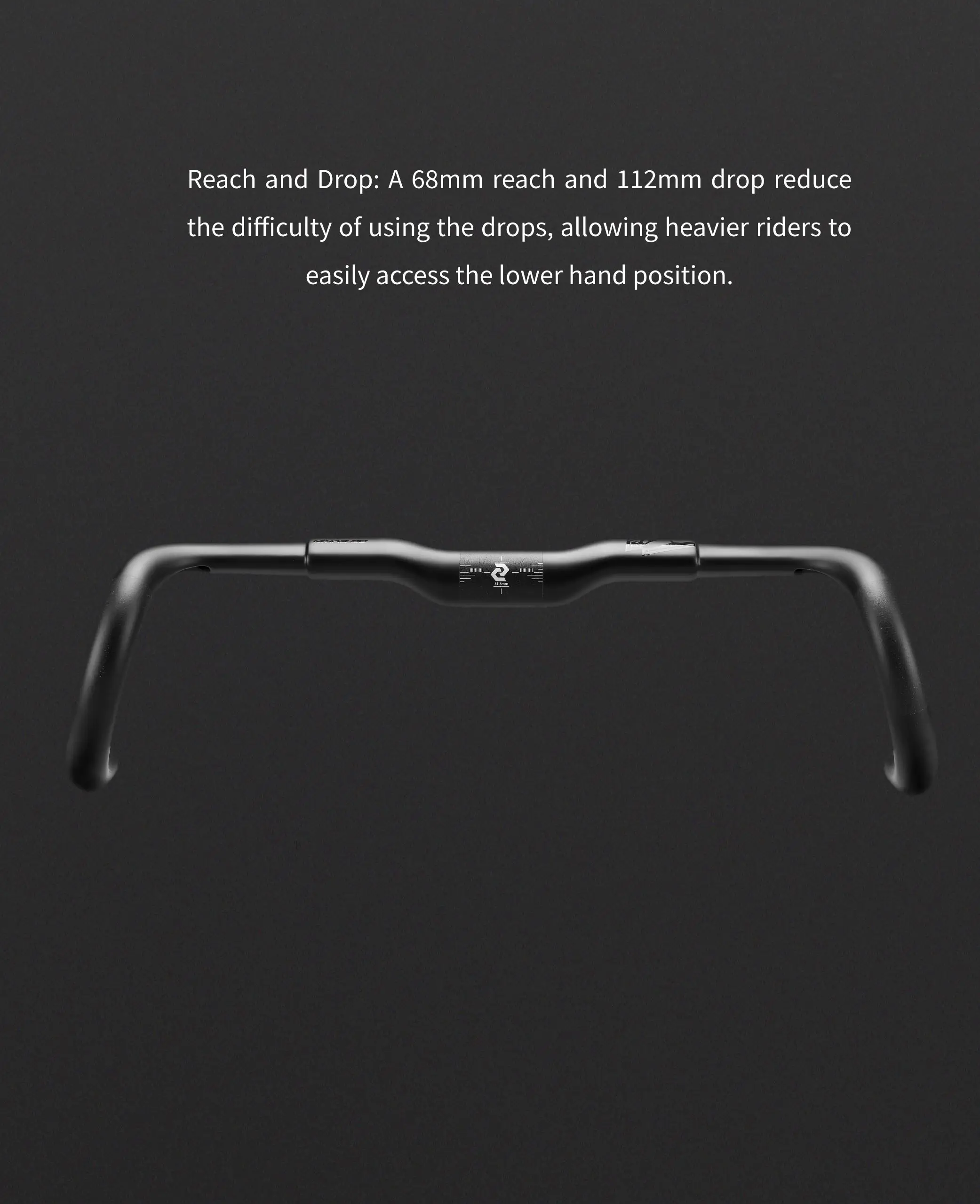 OG-EVKIN VIPERS Carbon-Gravel-Lenker mit interner Kabelführung für Gravel-Bikes, Lenker, Fahrradteile, Mattschwarz – Detail 5