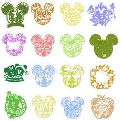 Disney DIY Cutting Mold Suitable For Christmas Halloween Birthday Mickey Creative Greeting Card Decoration 2023 New