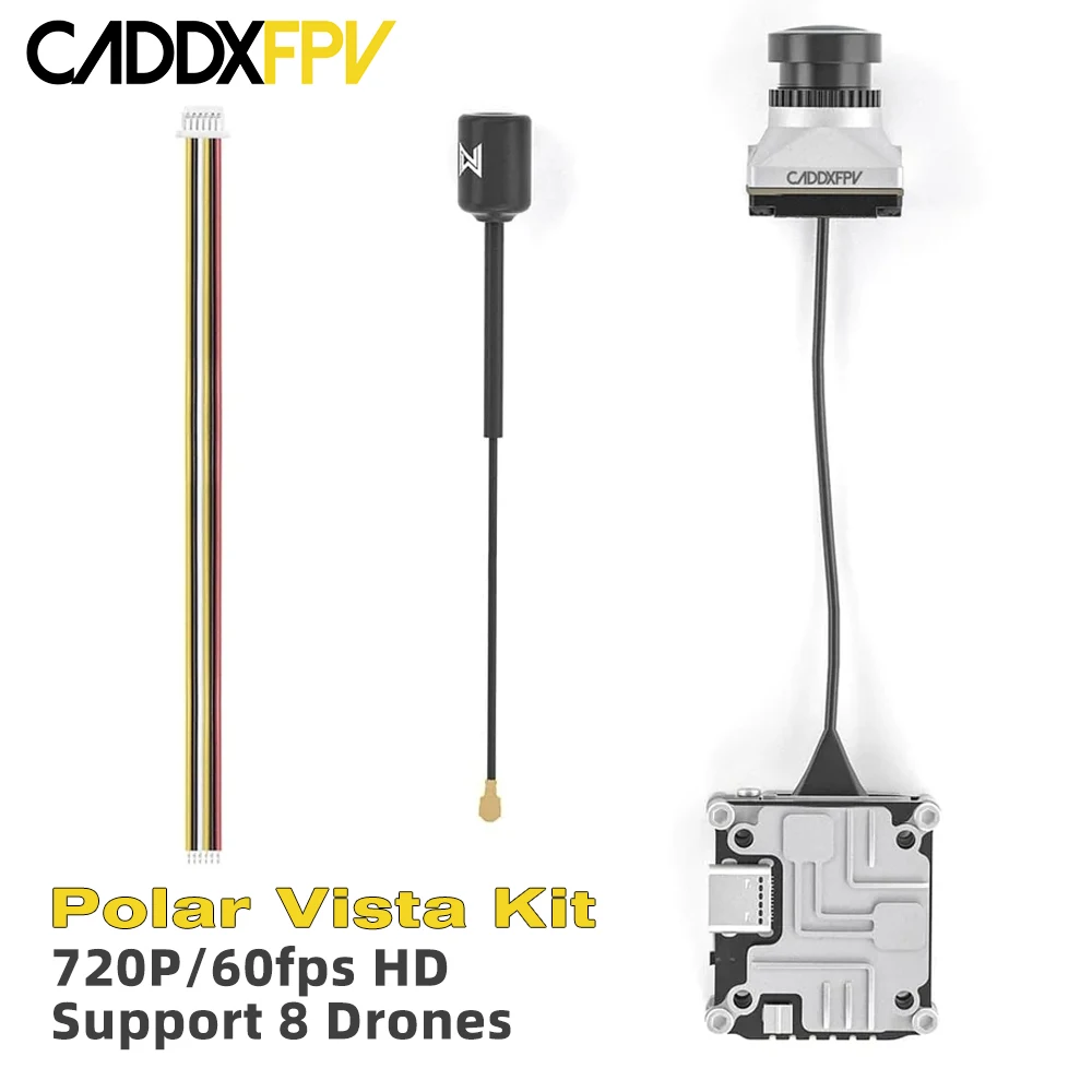 CADDX-Kit de Transmission d'Image Numérique HD Polar Vista, avec Caméra Starlight 16:9 720p 60fps pour Lunettes FPV RC DJI FPV