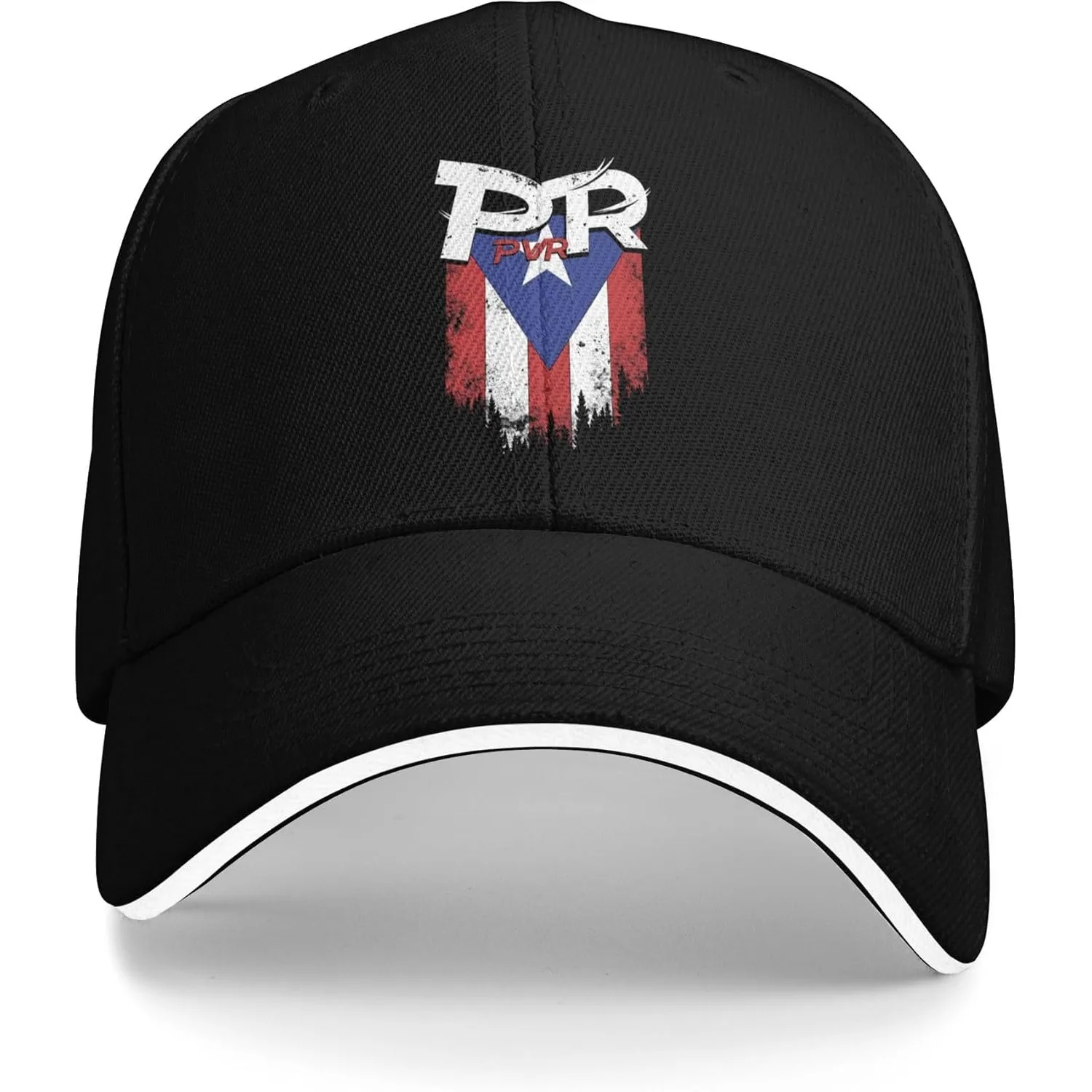 Puerto Rico PR Flag Distressed Baseball Cap Polyester Adjustable Dad Hat Unisex Casual