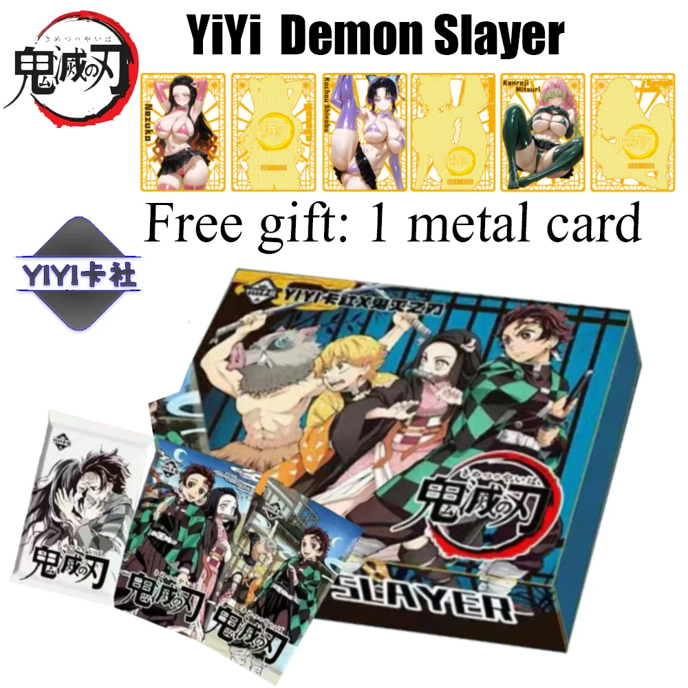 

YIYI Demon Slayer Cards Moments of Battle Anime Tanjirou Kamado Nezuko Shinobu XP SSP Collection Cards Kids Toy